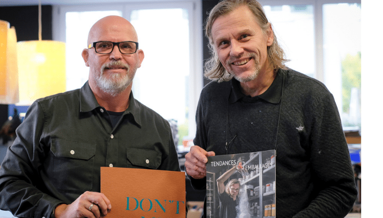 Graeme meets Lorenz Boegli at Atelier fuer Siebdruck in  Switzerland
