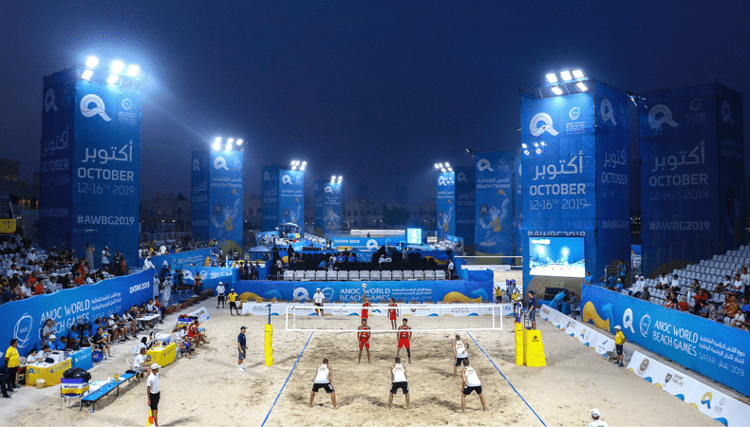 Roll-to-roll branding op de ANOC World Beach Games