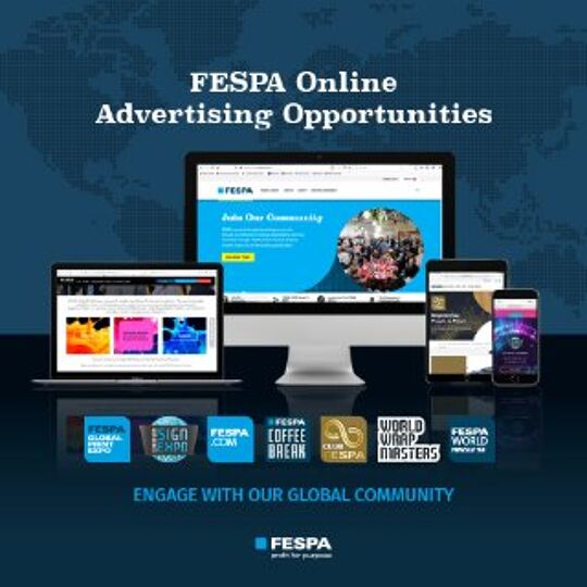 Explore as oportunidades de publicidade online da FESPA