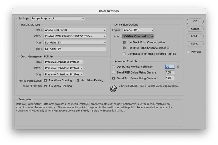 ICC Colour Management: the top 4 rendering intents
