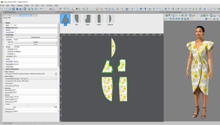 2D design a 3D vizualizace v módním tisku