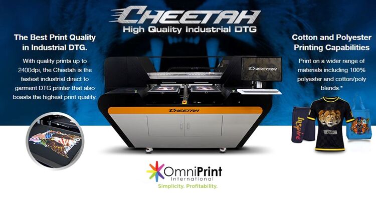 OmniPrint International Inc. Launches the new Cheetah, a high quality industrial DTG printer