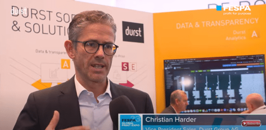 Durst-Sponsoreninterview auf der FESPA Global Print Expo 2023