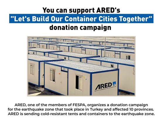 Tureckie stowarzyszenie FESPA ARED zapewnia wsparcie ofiarom trzęsienia ziemi w Kahramanmaras
